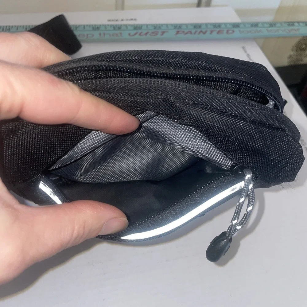 Outdoor Products Small Black Waist Pack Belt Hands Free‎ Four Compartments CLEAN